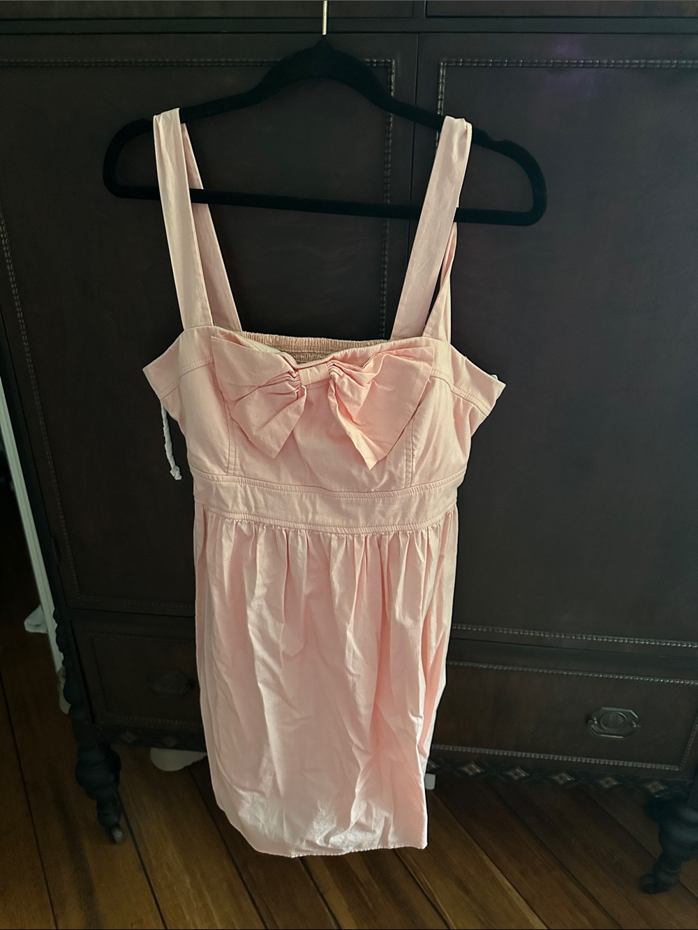 City Studio Womens Pink Bow Front Mini Dress